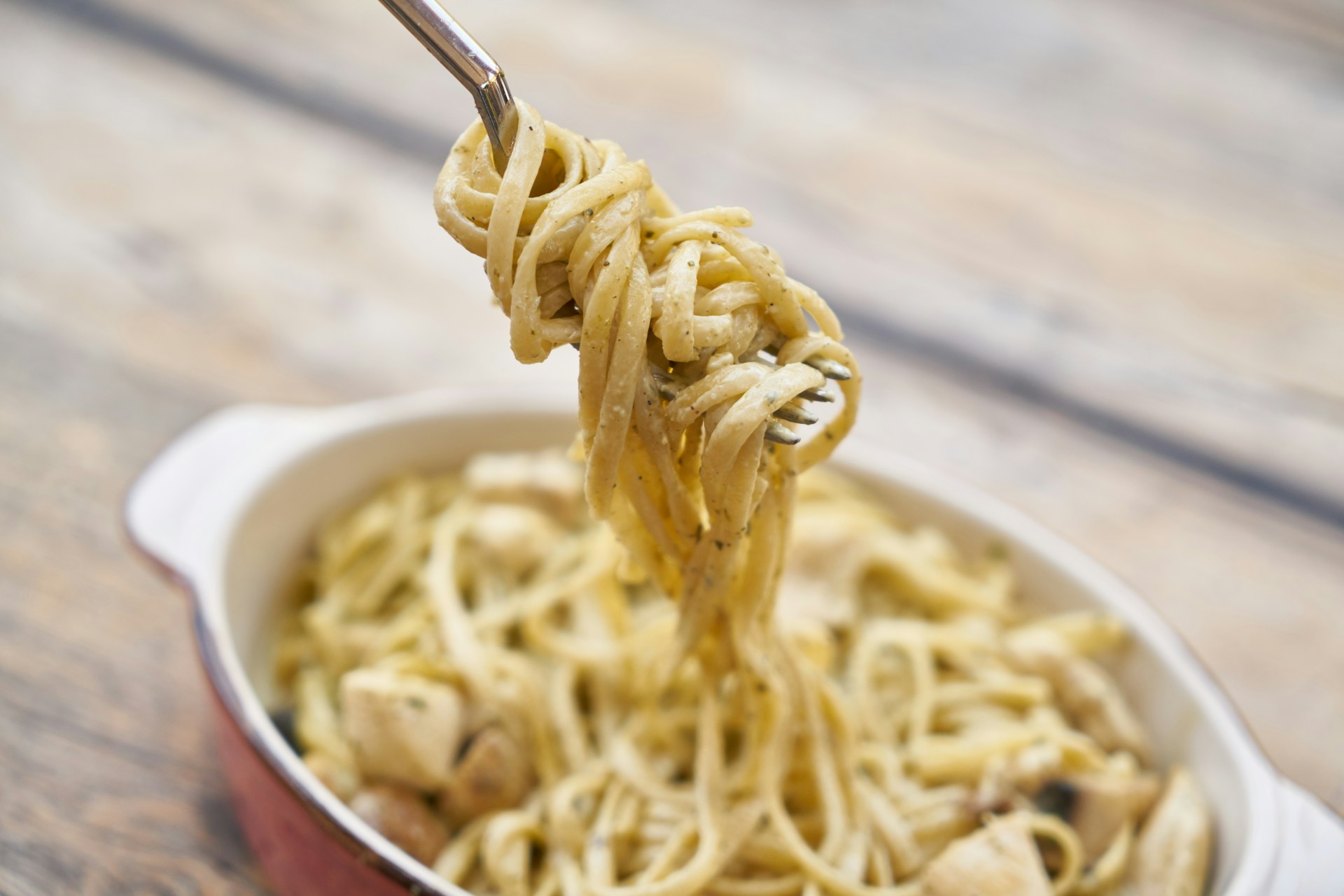 Creamy hand-tossed pasta